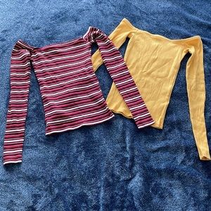 Hollister Long sleeve off shoulder tees